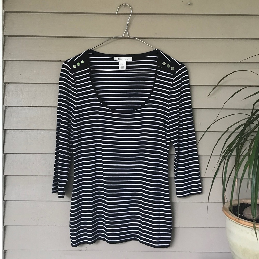 White House Black Market Striped Top